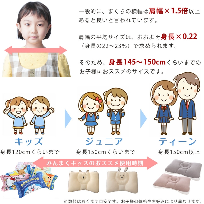 身長150cmくらいまでのお子様におすすめ