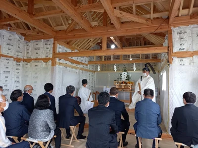 東日本大震災から10年　 福島県双葉郡楢葉町鎮座「清(せいの)神社」上棟祭を実施