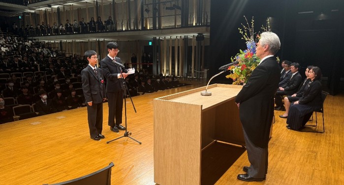 近畿大学附属新宮高校・中学校が令和8年度入学式を挙行　3年間学費＋寮費免除の独自就学支援制度で4人が入学