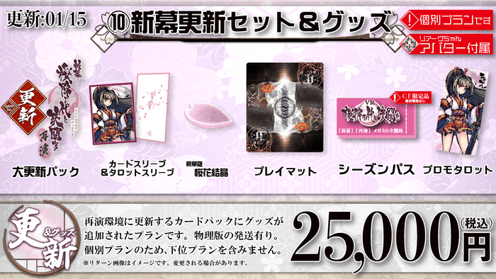 10：新幕更新セット＆グッズ