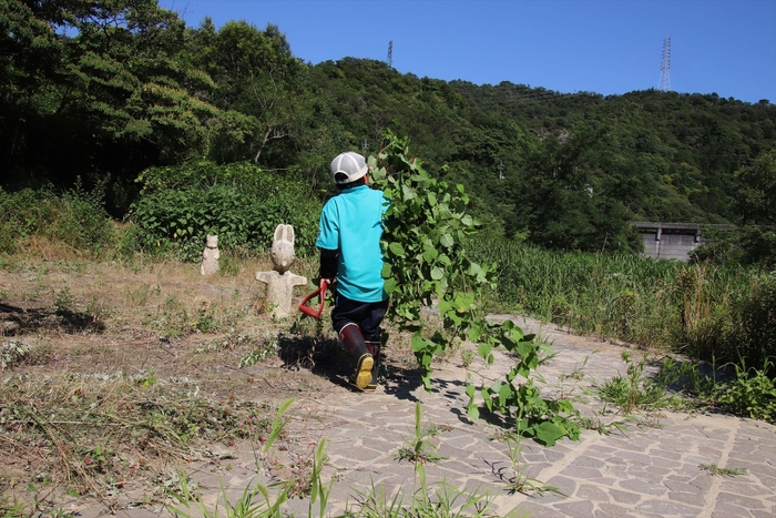 子供も遊びながらボランティア活動