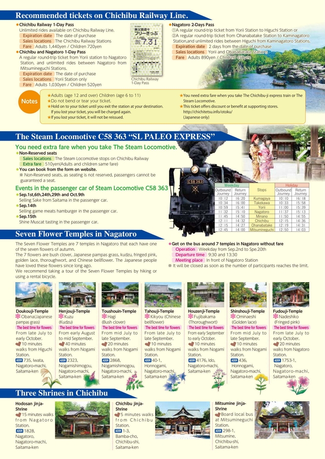 きっぷ購入案内パンフレット(英語版)イメージ(裏)