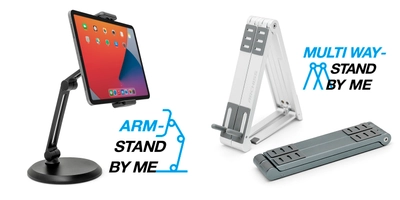 モバイル機器スタンド「STAND BY ME」シリーズより、 様々なモバイル機器に対応可能な2つの新製品が10月14日に発売！