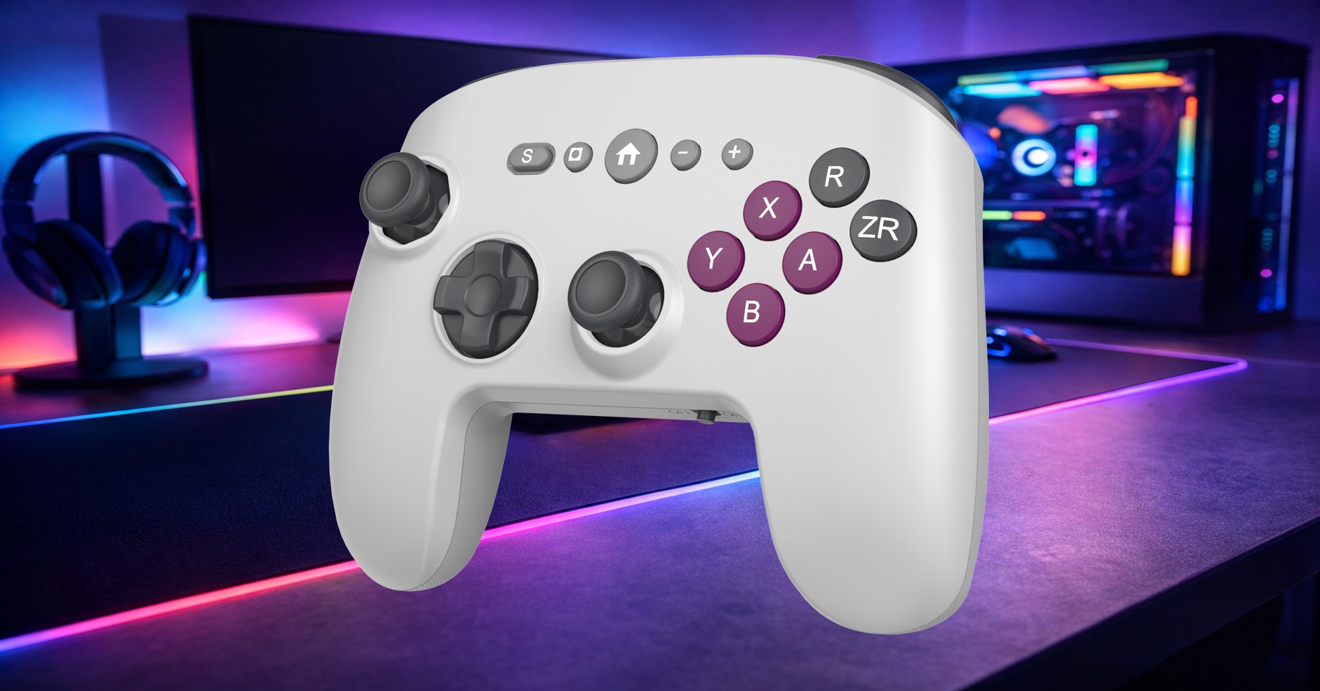 懐かしのカラーで楽しめる!
無線タイプの天面6ボタンゲームコントローラー