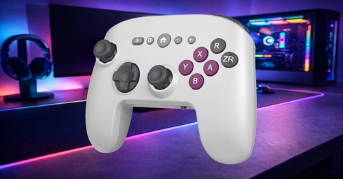 懐かしのカラーで楽しめる！
無線タイプの天面６ボタンゲームコントローラー
