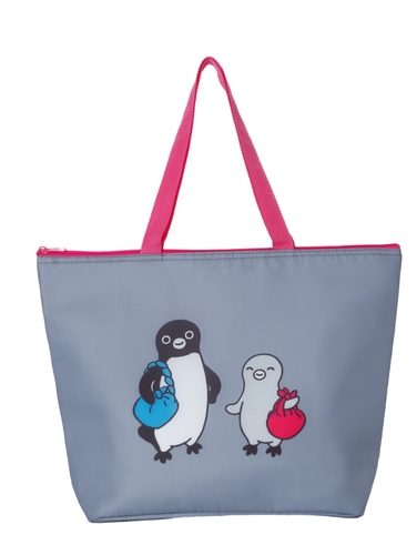 SuicaのペンギンのBig保冷トートバッグ〈ピンクグレー〉