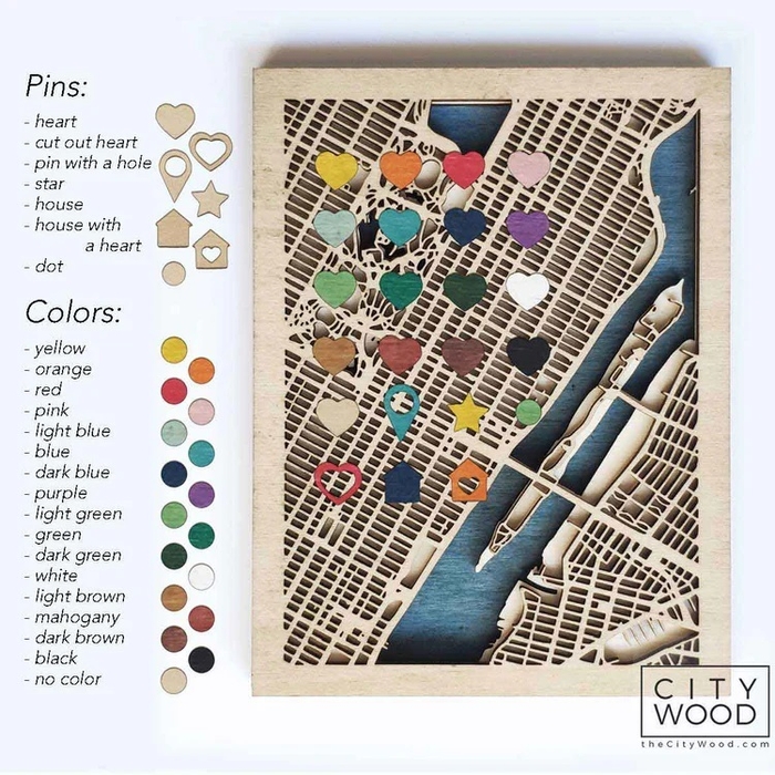 ピンの色や形をカスタマイズ