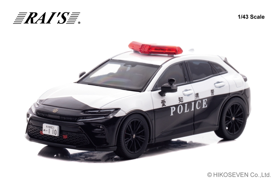 1/43 トヨタ クラウン スポーツ RS (AZSH37) 2025 愛知県警察総務部広報課広報車両：左前