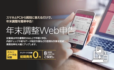 さくら情報システムがテレワーク支援となる クラウドサービス「年末調整Web申告」において 期間限定(2020年8月末までのご契約)で 初期費用無料化を実施いたします