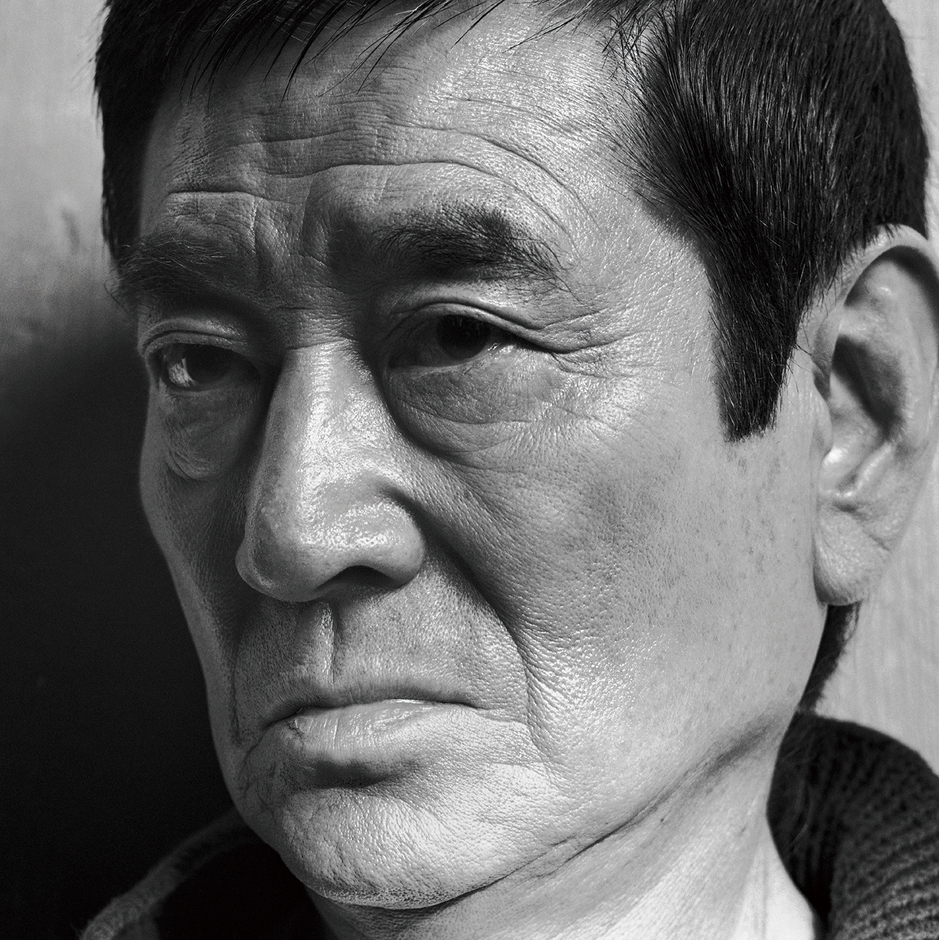 高倉健アナログ盤ジャケット写真(撮影:十文字美信)