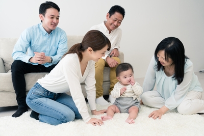 三世代でお祝いを!