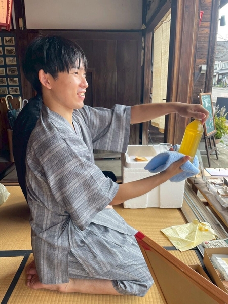 ドリンクの販売も