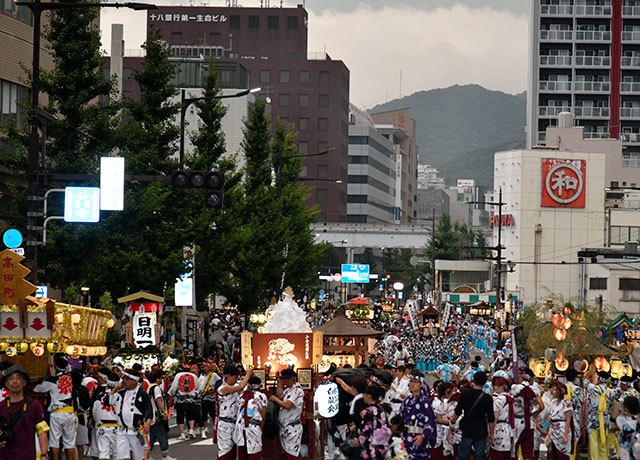 太鼓広場の風景