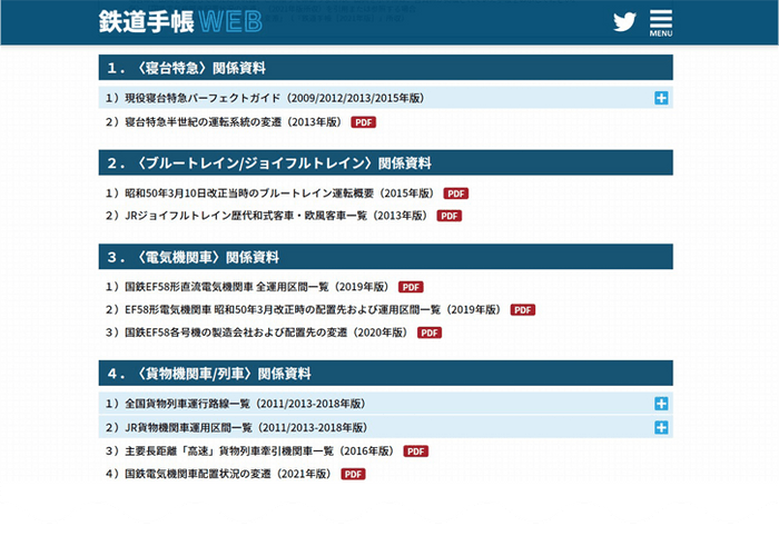 『鉄道手帳』オリジナルの貨物関係資料や単複電化資料も収録