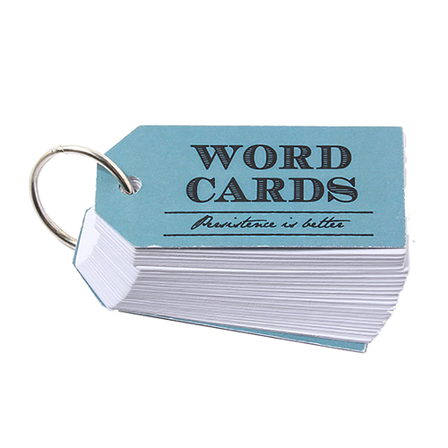 「単語カード（ブルー）」価格：98円／100枚入り