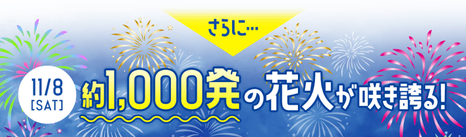 11月8日(土)には花火も開催