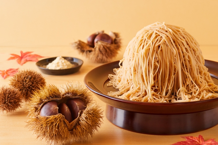 目の前で生搾り!撮影もOK!「鎌倉小町 生搾りモンブラン『栗乃小町』(1,680円税込)」