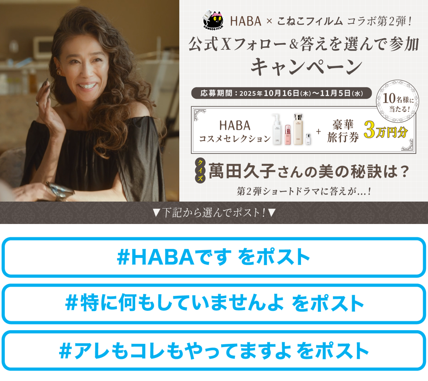 HABA×こねこフィルム コラボ第2弾 公式Xフォロー&答えを選んで参加キャンペーン