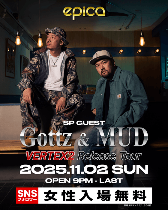 11月2日(日) Gottz & MUD "VERTEX 2 Release Tour"