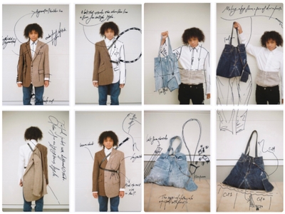 Re:asymmetly jacket  /  Re:denim bag&pouch