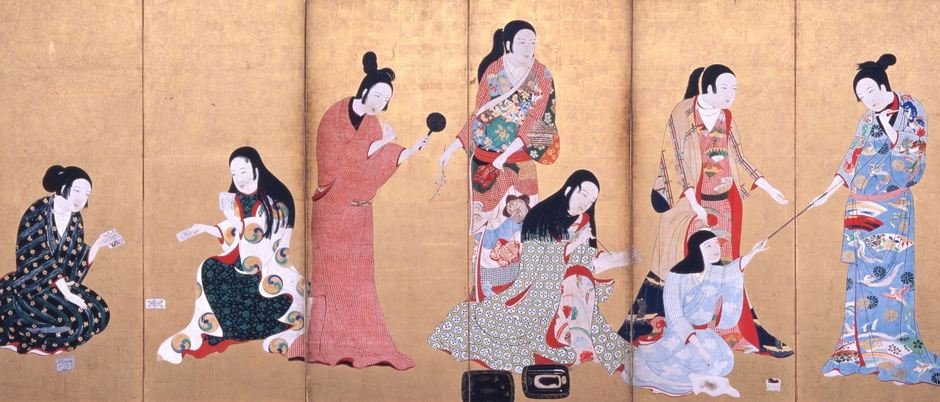 国宝 婦女遊楽図屏風(松浦屏風)