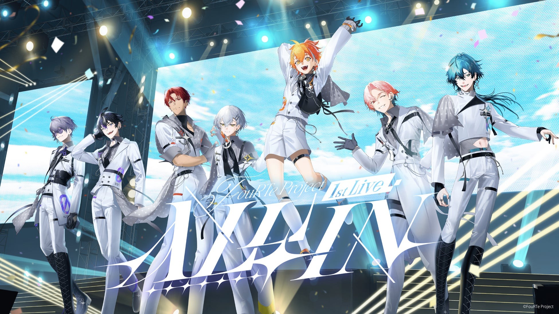 7人組バーチャルアイドルFouRTe Project、1st LIVE「ALL IN」キービジュアル解禁!