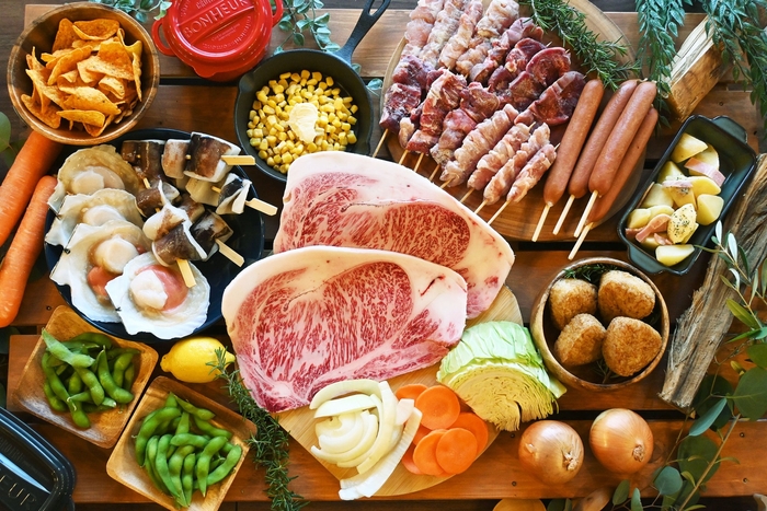 和牛＆海鮮の豪華BBQセット