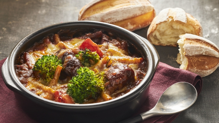 ビーフシチューグラタン&ミルクハース