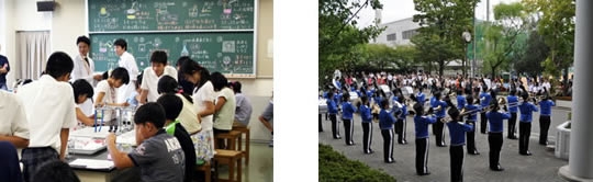 中学校 体験授業(昨年度)・高校 クラブ紹介(昨年度)