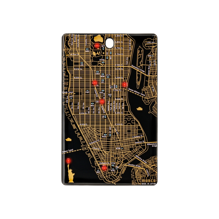 FLASH NY回路地図 LED6　ICカードケース　黒