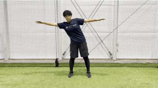 Bコース：スタンディングラテラルリーチ