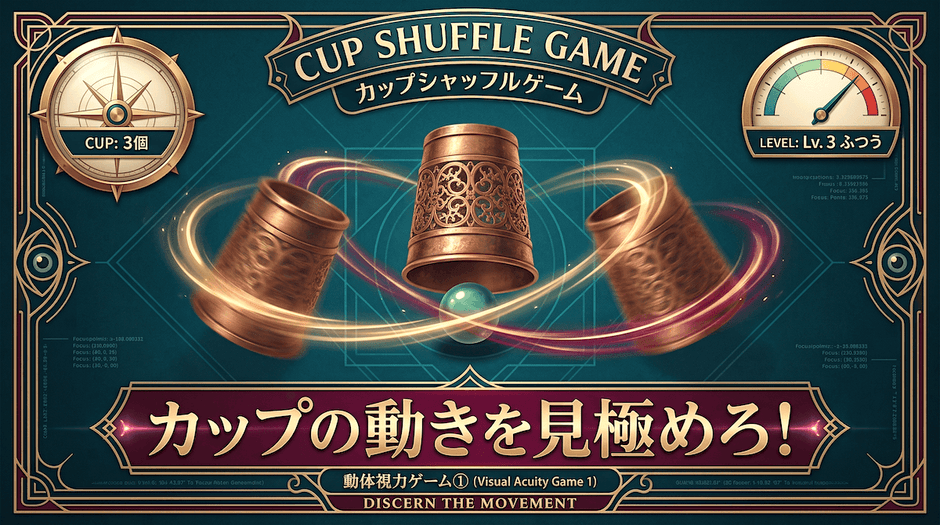 カップシャッフル（動体視力ゲーム）