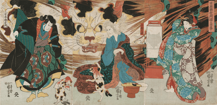 歌川国芳「日本駄右エ門猫之古事」個人蔵