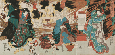 歌川国芳「日本駄右エ門猫之古事」個人蔵