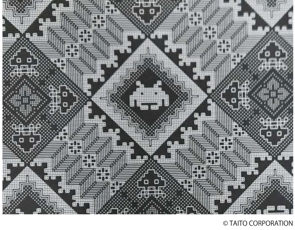 龍郷柄・スペースインベーダー図案