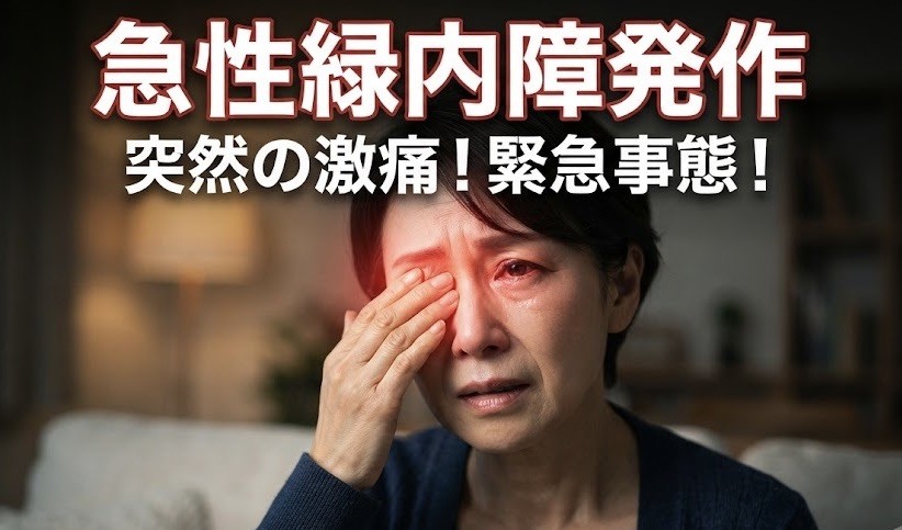 「緑内障検診は異常なし」でも安心できない!?
突然の激しい頭痛・吐き気と「急性緑内障発作」の真実