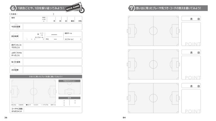 (左) 試合振り返り／(右) 思い出に残ったプレーや気付き