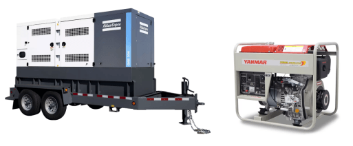 図. ディーゼルポータブル発電機の製品画像