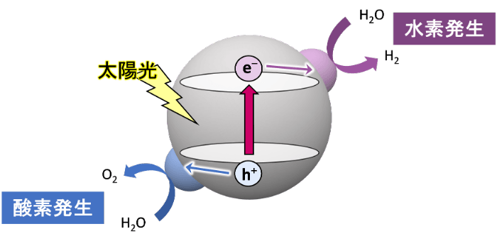 図1.光触媒によるOWSの概念図。