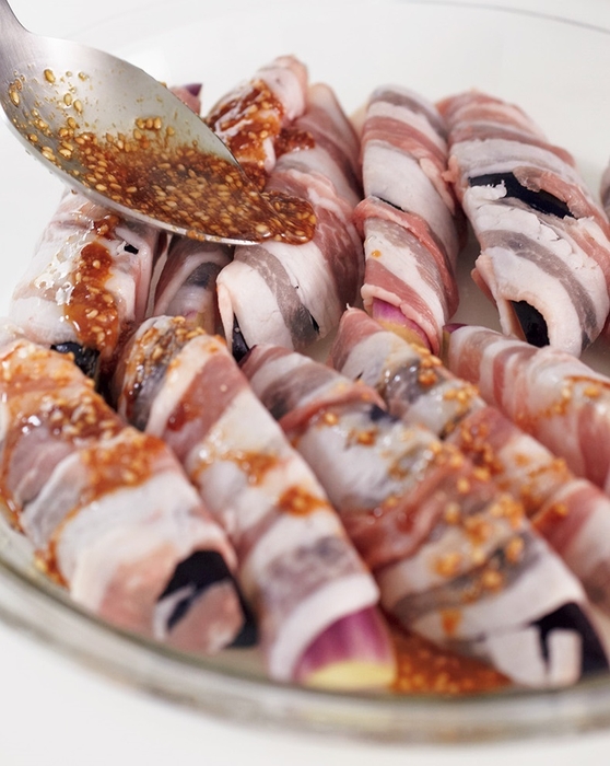 なすの豚肉巻き 2