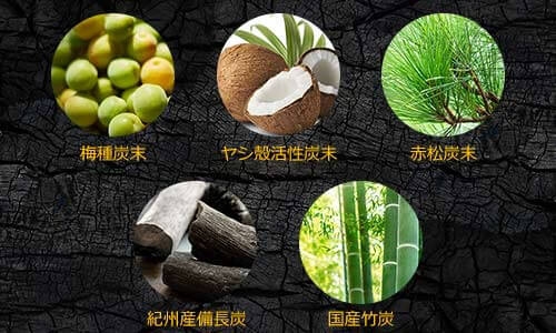 5種類の炭