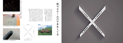 原寸スケールの千木をくぐる