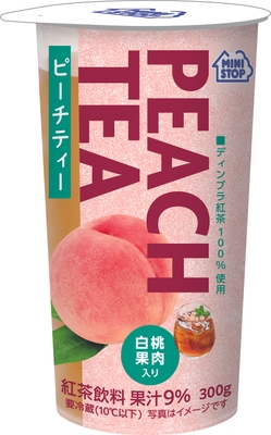 ピーチティー 白桃果肉入り 300g 画像はイメージです。