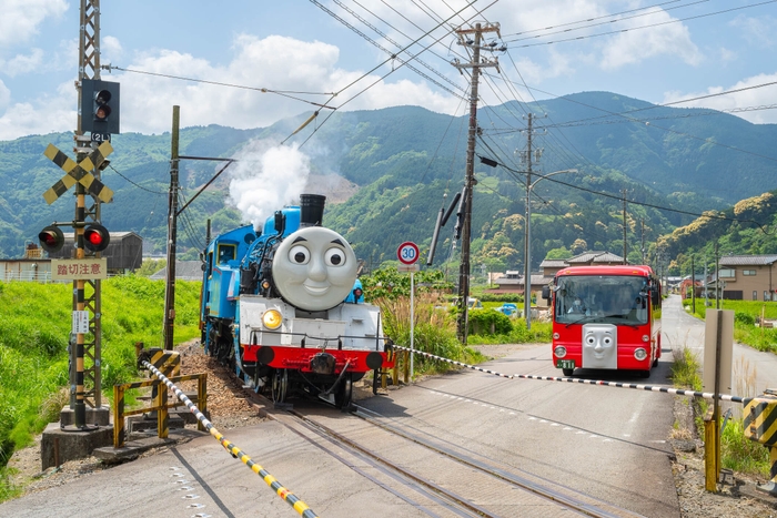 きかんしゃトーマス号とバスのバーティー