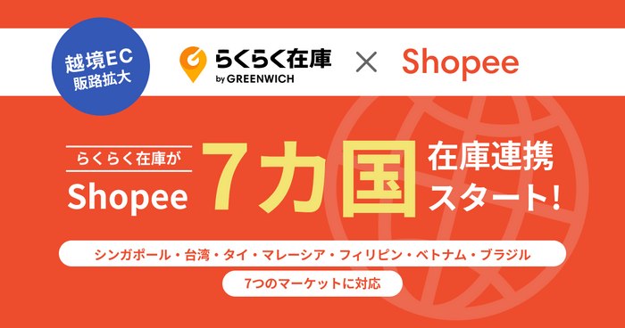 らくらく在庫×Shopee7カ国在庫連携