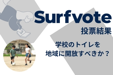 Surfvote投票結果 「学校のトイレを地域に開放すべきか？」