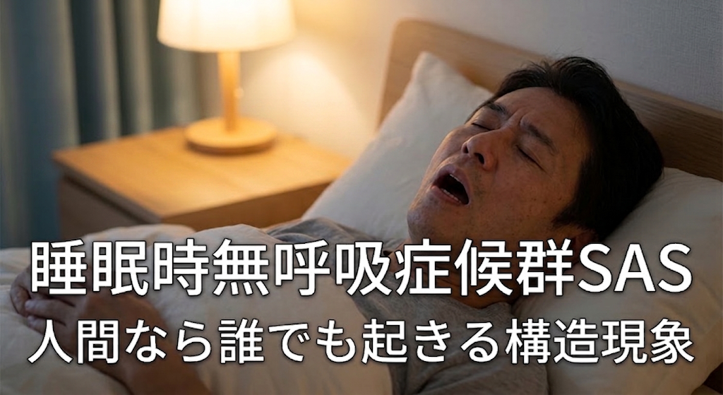 睡眠時無呼吸症候群SASは"病気"ではなく、人間なら誰でも起きる構造現象。 医学が見落としてきた呼吸構造の全容を、トラタニが解明。