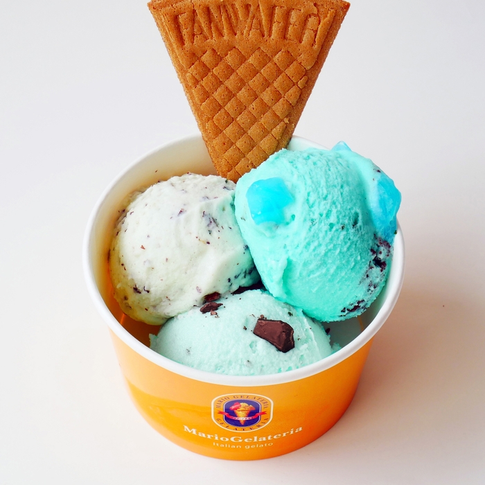 マリオジェラテリアのチョコミント盛り