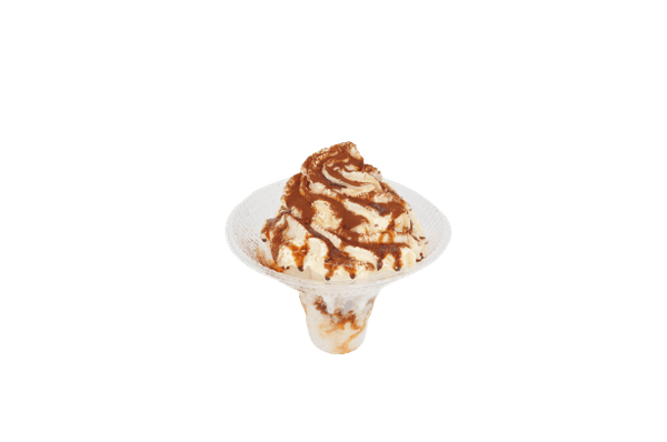 ソフトクリーム屋さんのかき氷　コーヒーとティラミス　イメージ画像