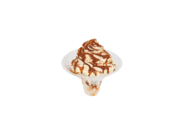 ソフトクリーム屋さんのかき氷　コーヒーとティラミス　イメージ画像